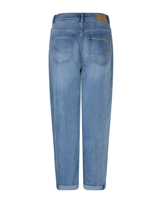 Red Button Caitlina Sidepatch Barrel Leg Jeans Midstone