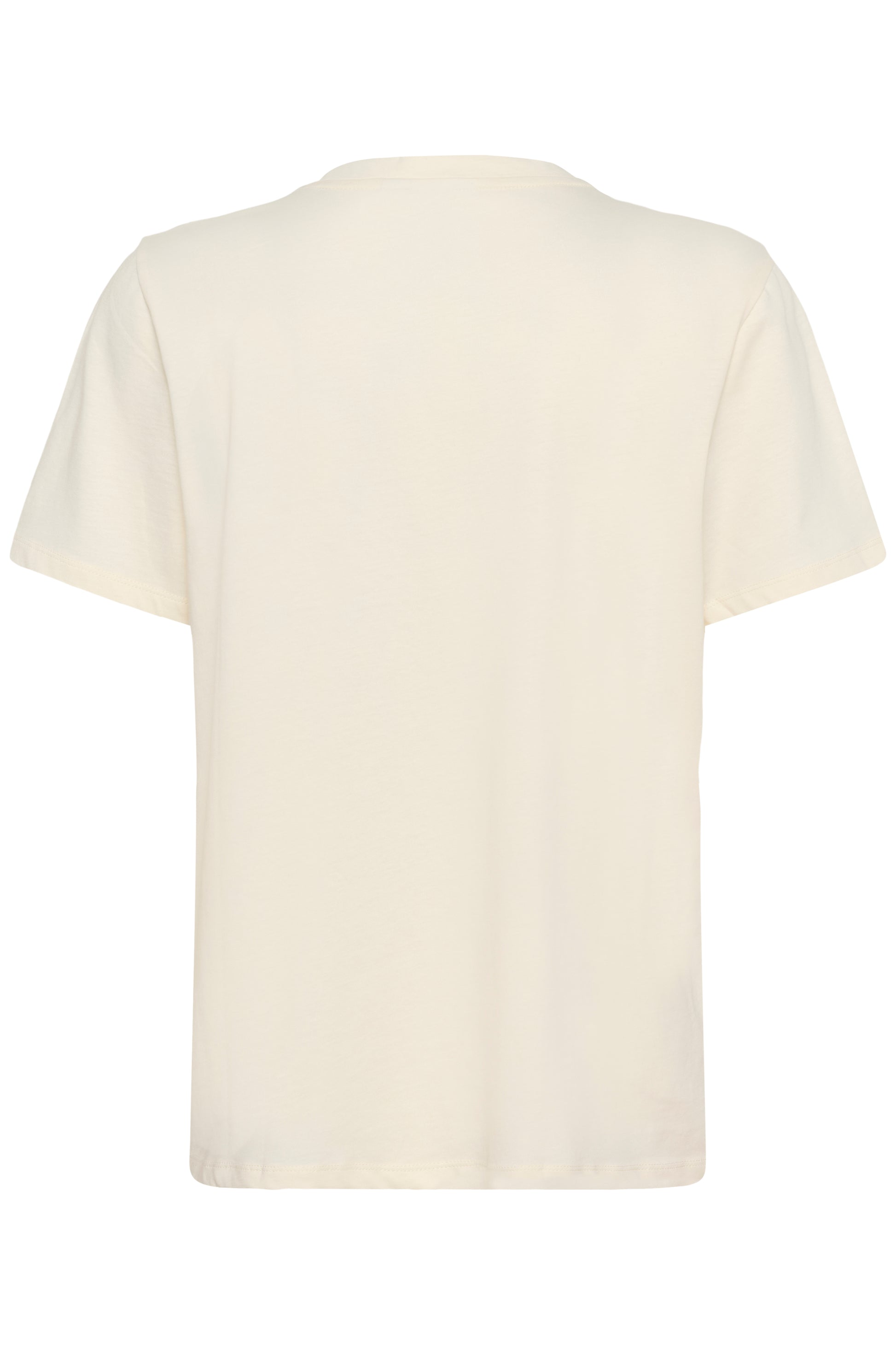 Cream Saint Tropez t-shirt with 'FAVOURITE' printed in blue on a white background