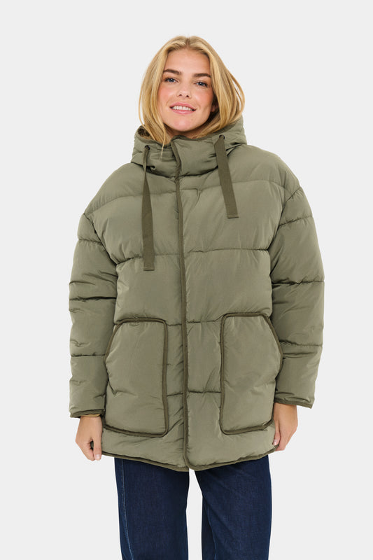 Saint tropez padded libby jacket in green