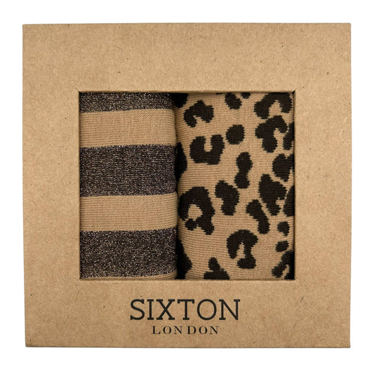 Sand Leopard & Berlin sock box duo - Default Title