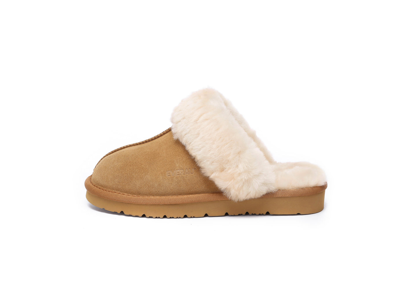 Everau Raven Sheepskin Slippers in Chestnut