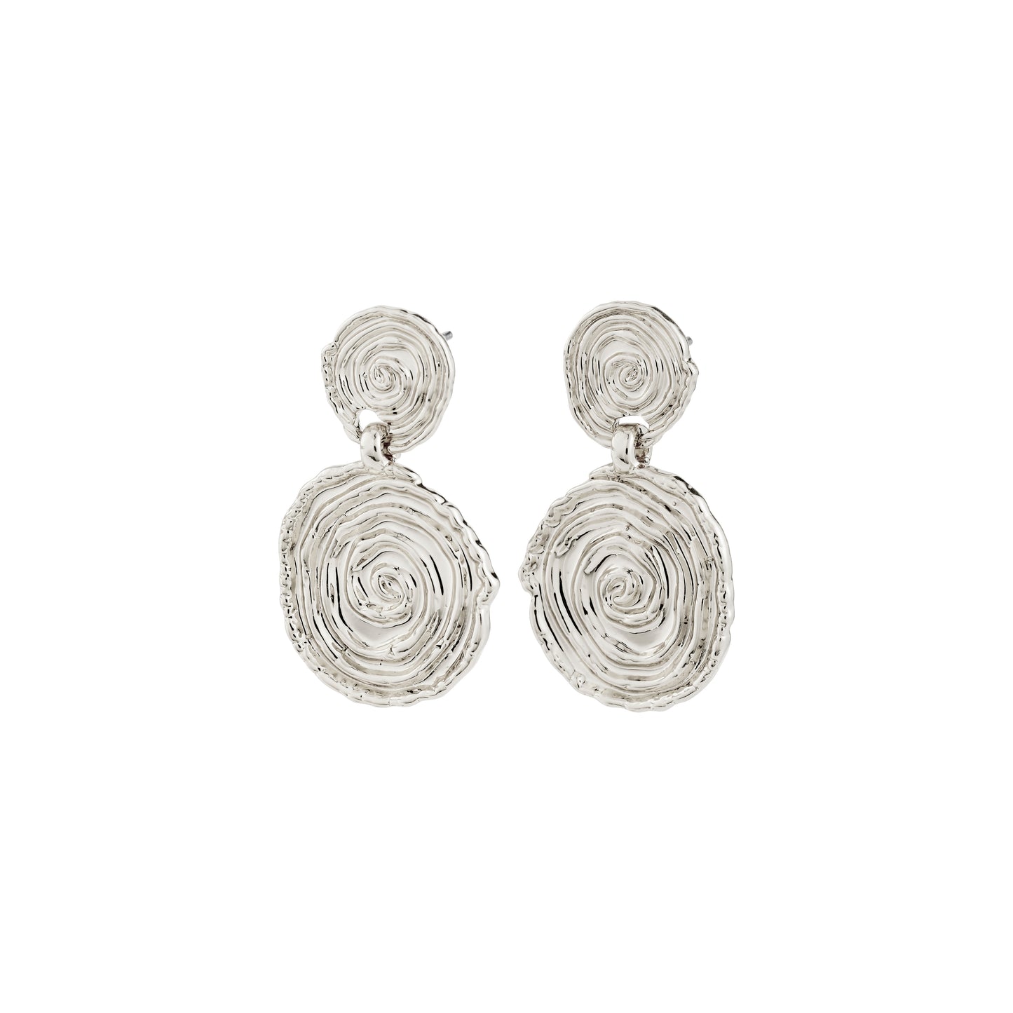 Silver plated coin earrings