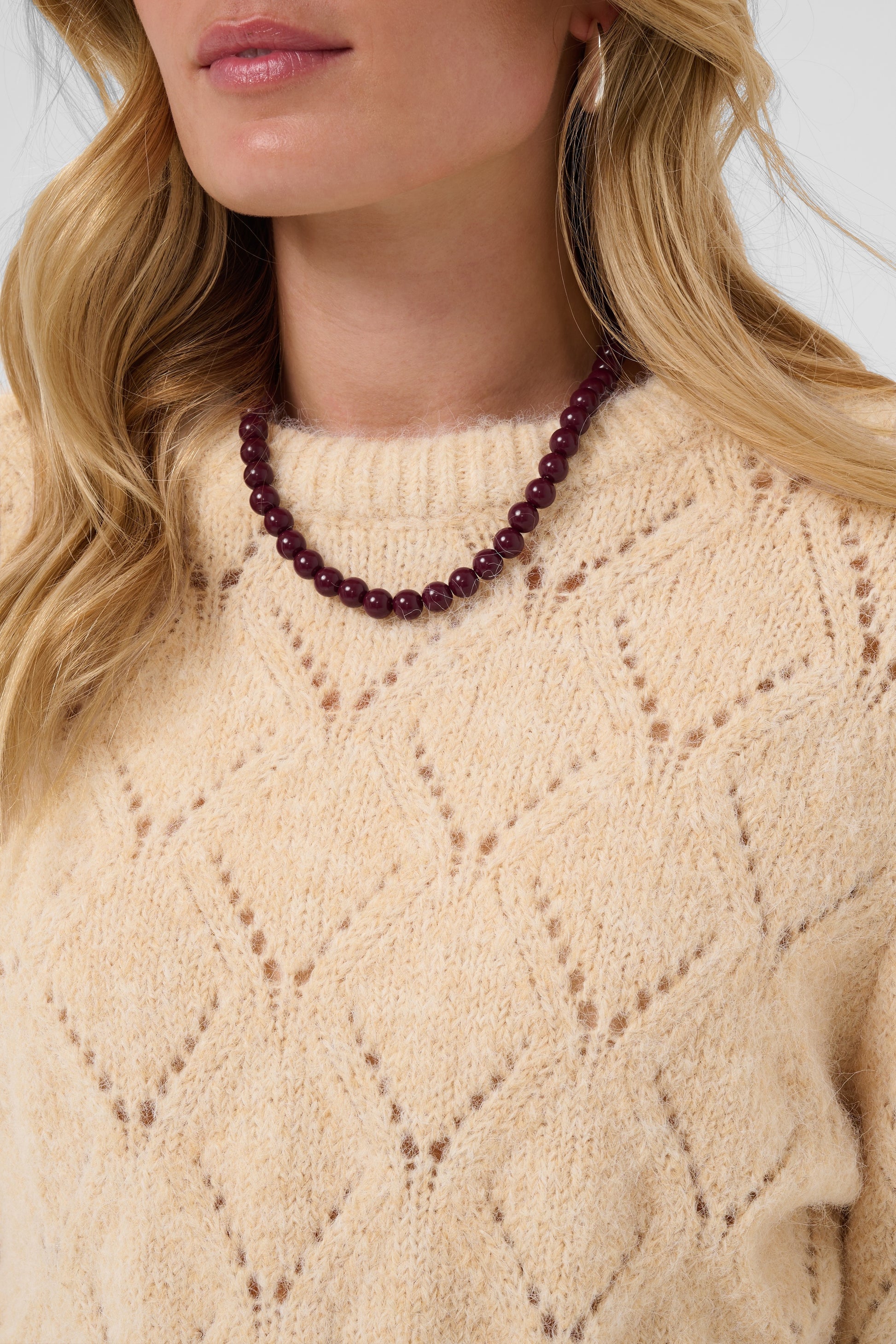 Saint Tropez Tabbatha Pullover in Rutabaga Melange with soft pointelle knit and relaxed fit