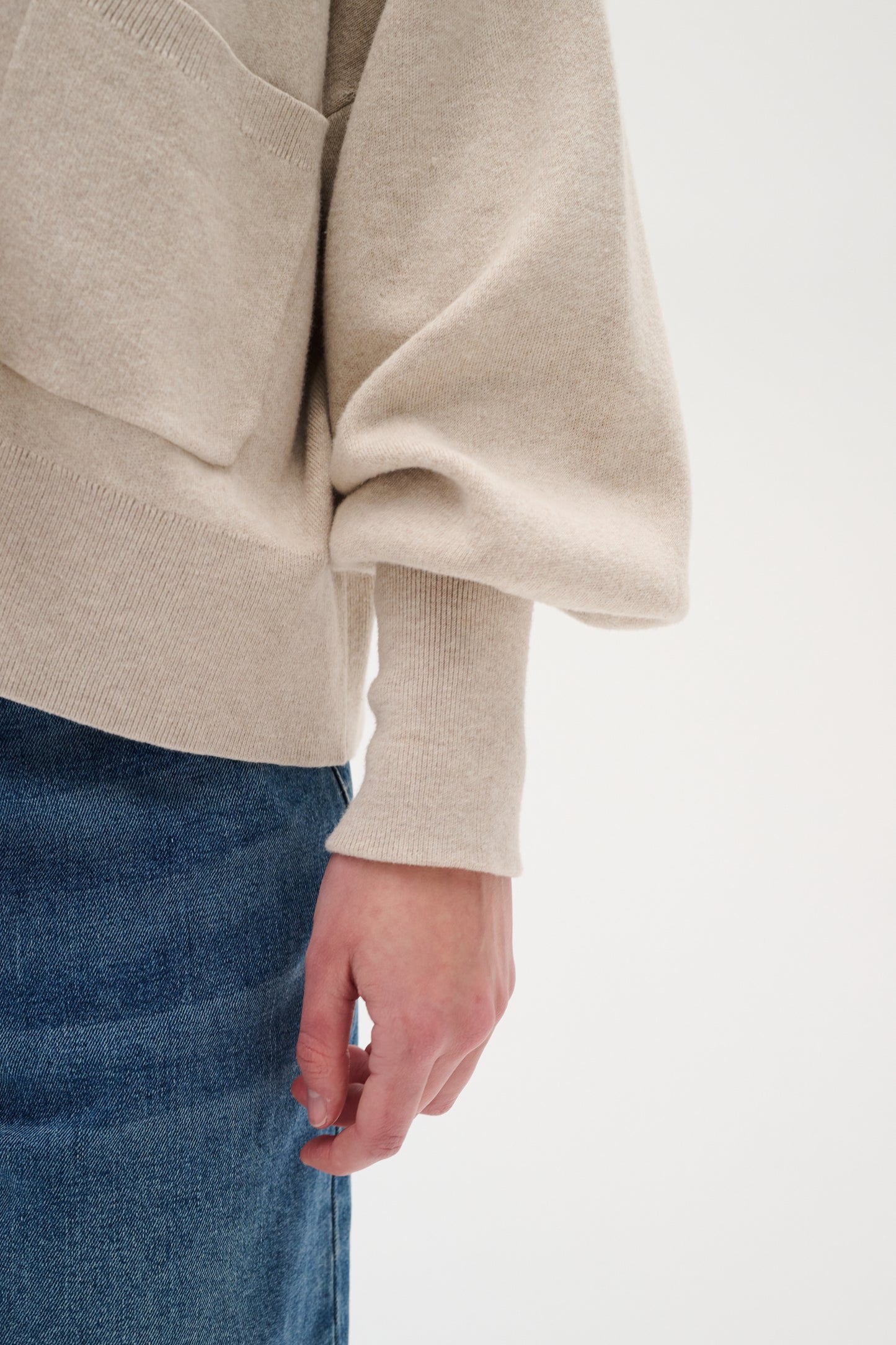 InWear Tenley Ino Shape Cardigan in Simply Taupe, softly structured knit with a flattering shaped fit