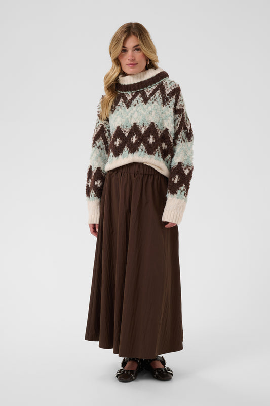 Saint Tropez Tuska Pullover in Ice with soft fluffy Nordic-inspired knit and cosy roll neck