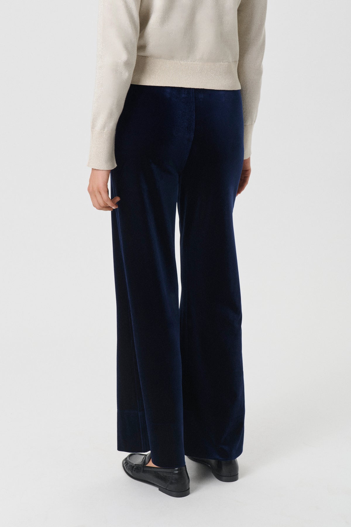 Part Two Varla velvet trousers in Peacock Blue