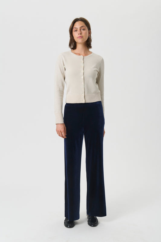 Part Two Varla velvet trousers in Peacock Blue