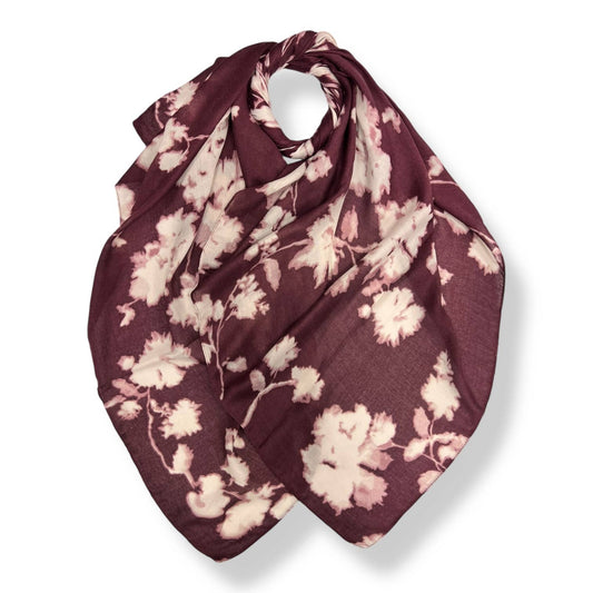 Floral patterned scarf on a white background