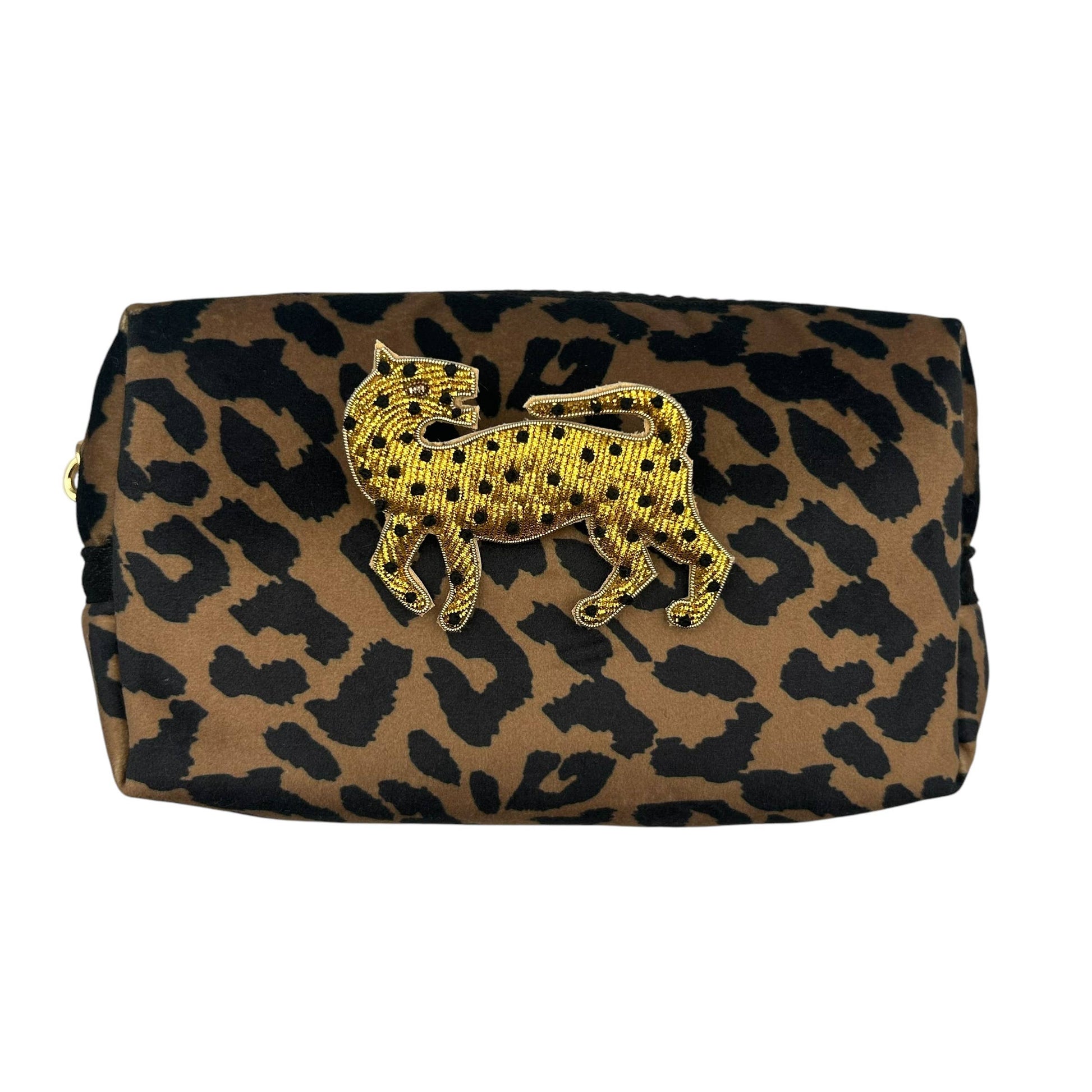 Leopard print makeup bag & Leopard brooch - Default Title