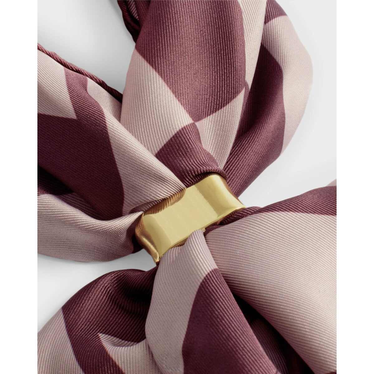 Katie Loxton Satin Multiway Scarf available in Pink & Cherry Check and Navy, Black & Light Blue Leopard Print