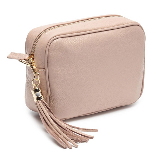 Elie Beaumont Cross Body Tassel Bag - Nude