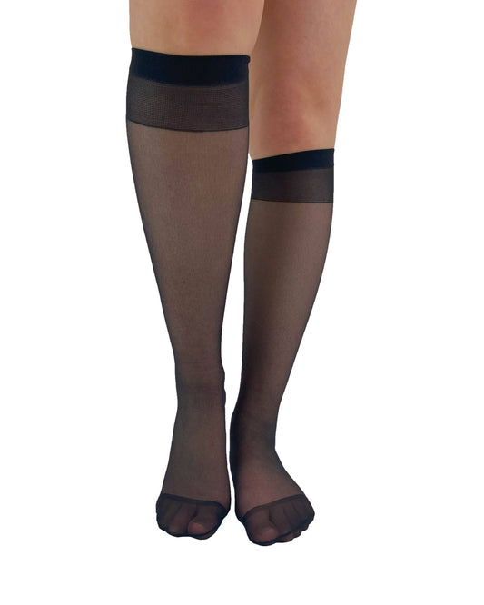 Sheer Pamela Mann Sheer Knee High Socks (2 Pack) Black