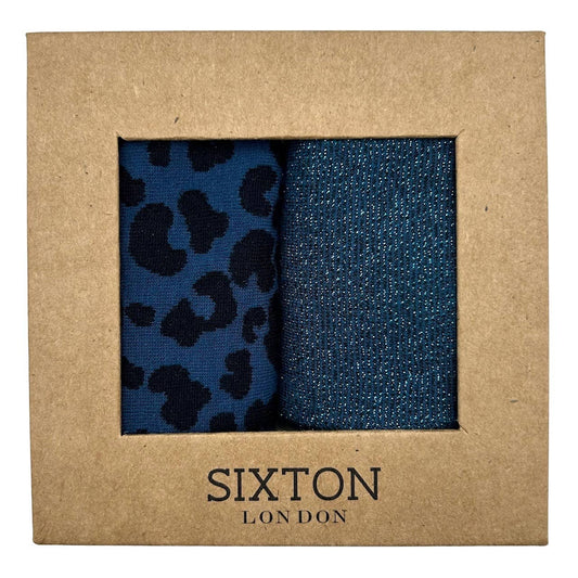 Denim Leopard & Tokyo sock box duo - Default Title