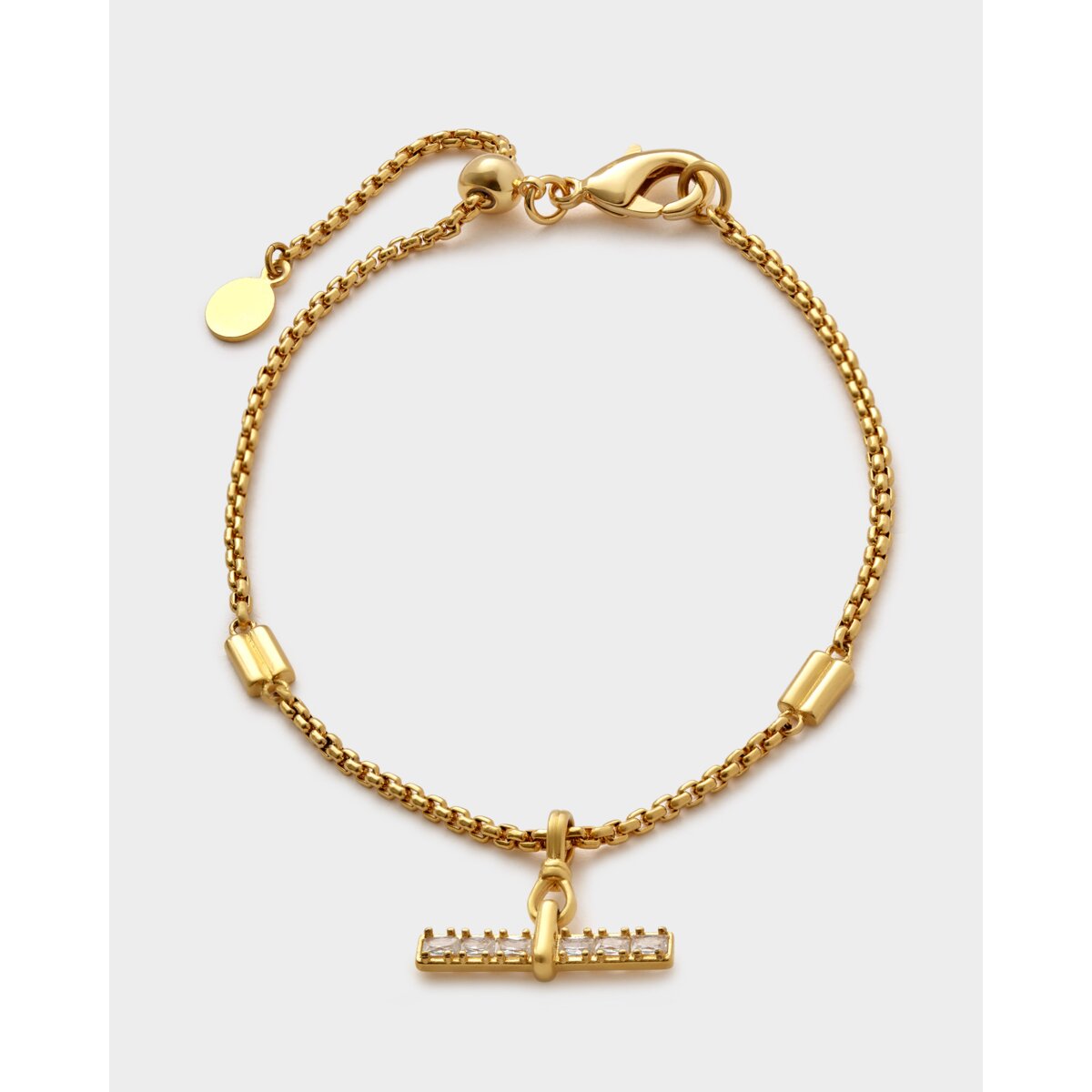 Katie Loxton Lustre Waterproof Gold T-Bar Bracelet