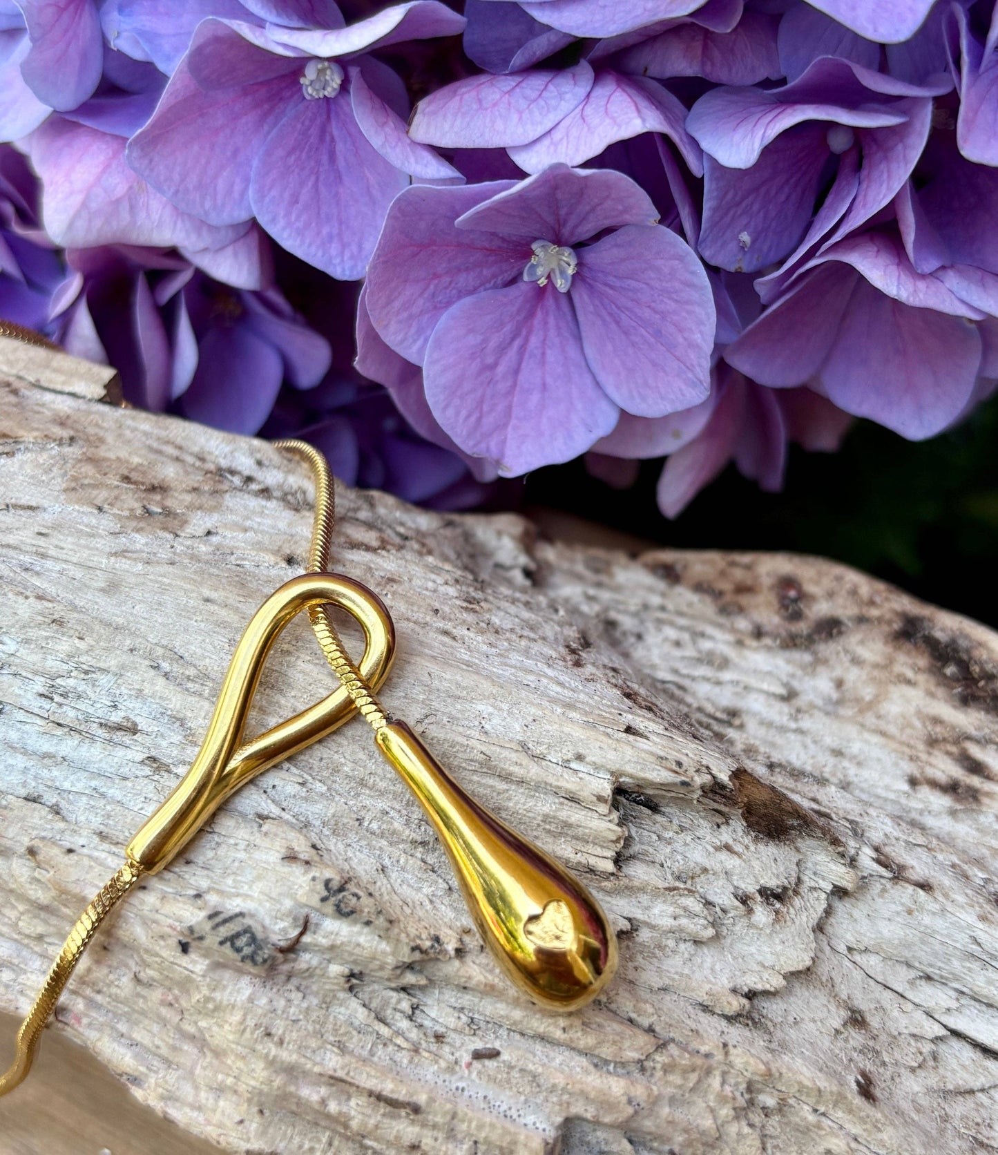 Ocean Ripples 18ct Gold Plated Long Toggle Chain Necklace - Default Title