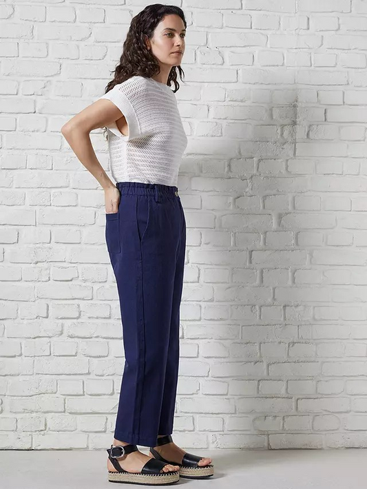 Great Plains Cotton Trousers - Navy