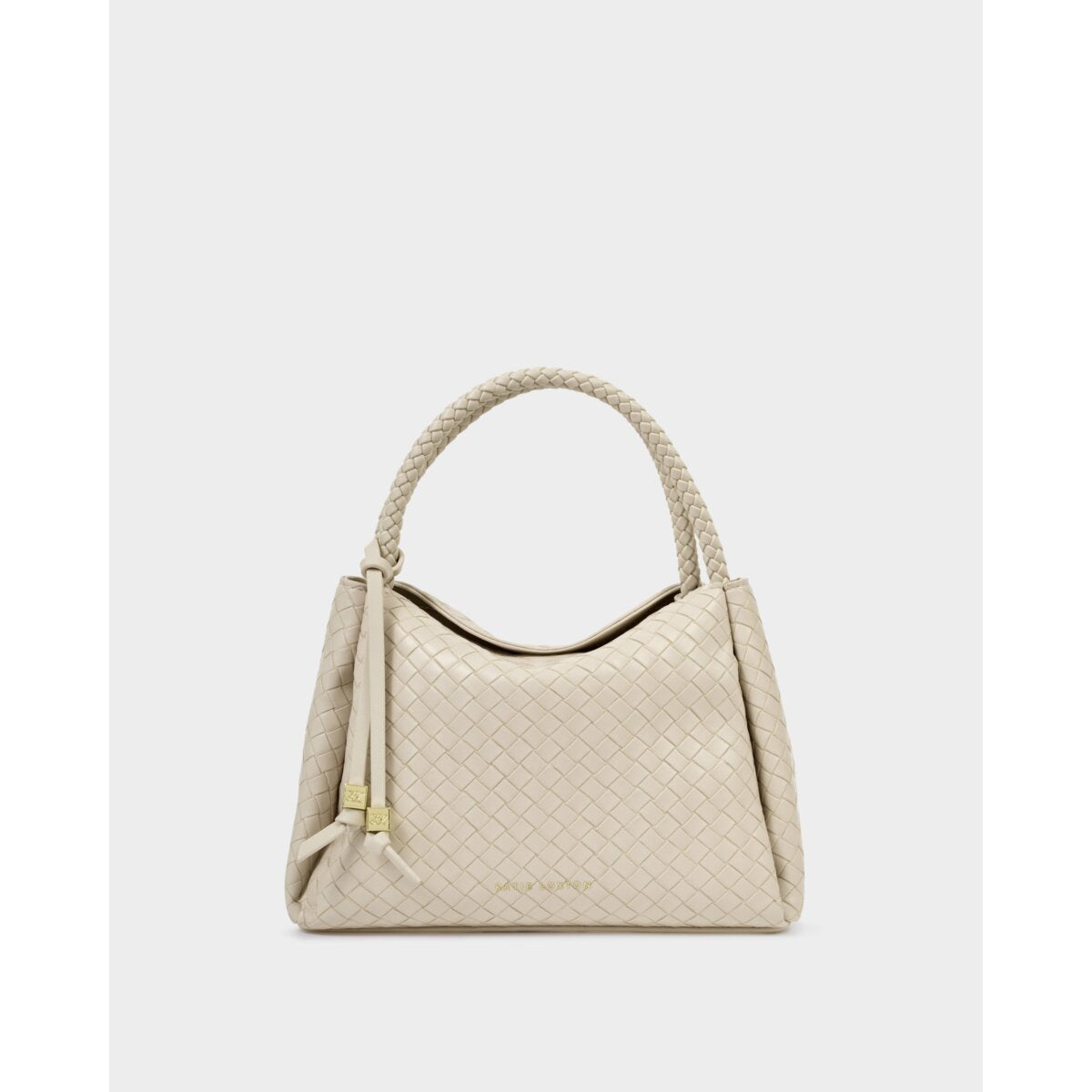 Katie Loxton Nova Woven Texture Top Handle Bag - Off White