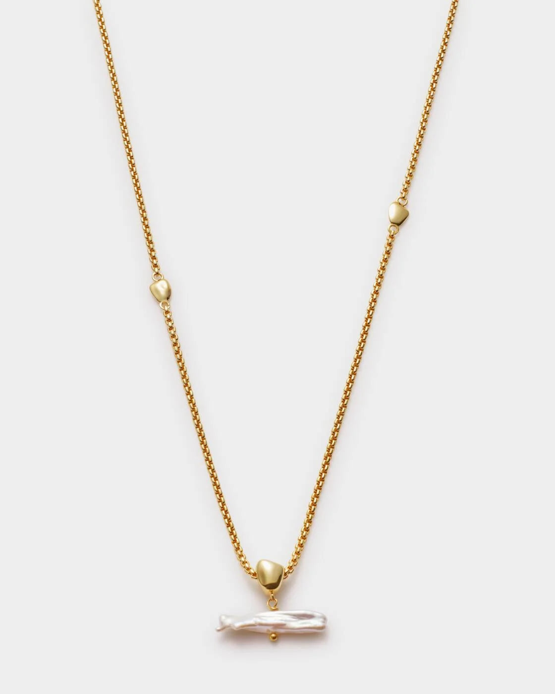 Katie Loxton Sol Pearl Bar Necklace