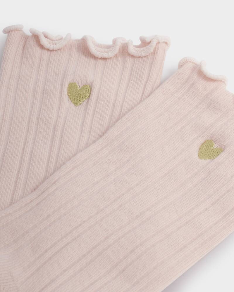 Katie Loxton Frill Socks Blush Pink Heart