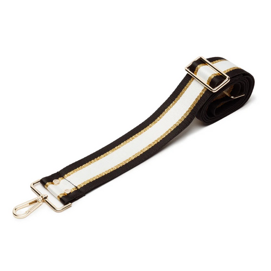 Elie Beaumont 5cm Strap - Black, White & Gold