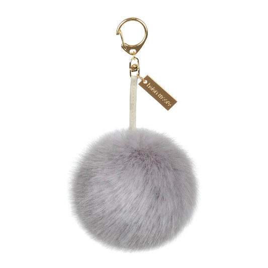 Helen Moore Pom Pom Keyring - Opal Grey