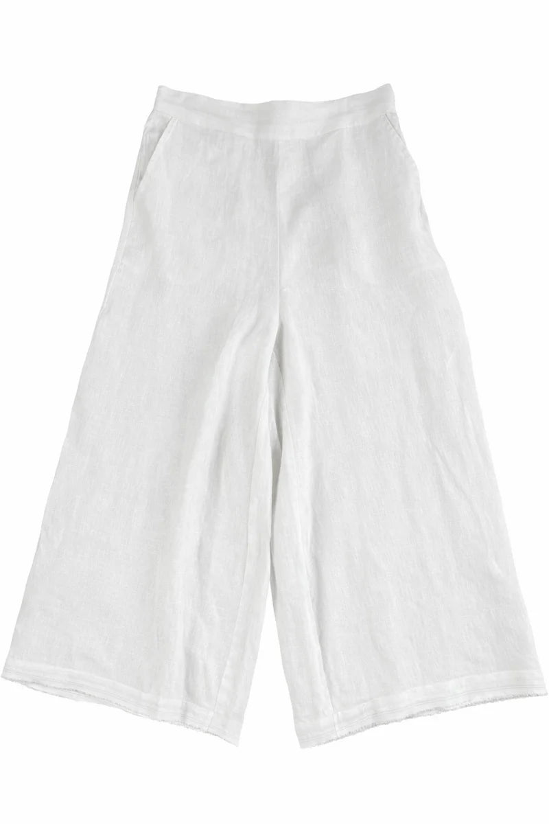 Sadie cropped linen trousers from Dear Prudence in oyster white