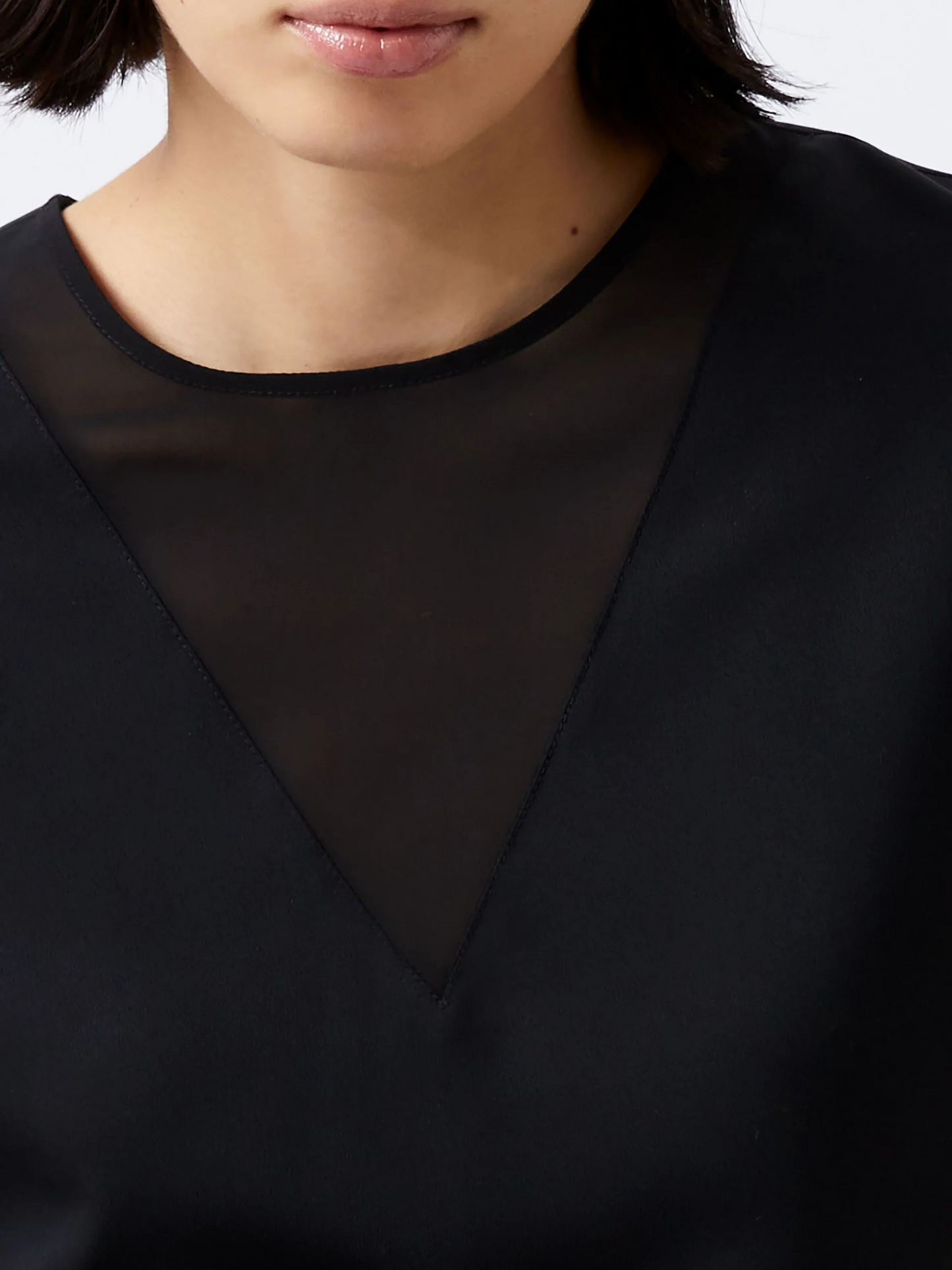 French Connection Capriana Crepe Top - Black