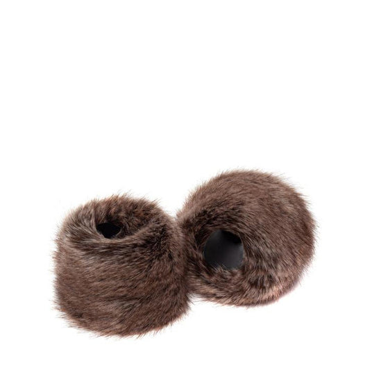 Helen Moore Faux Fur Wrist Warmers - Truffle