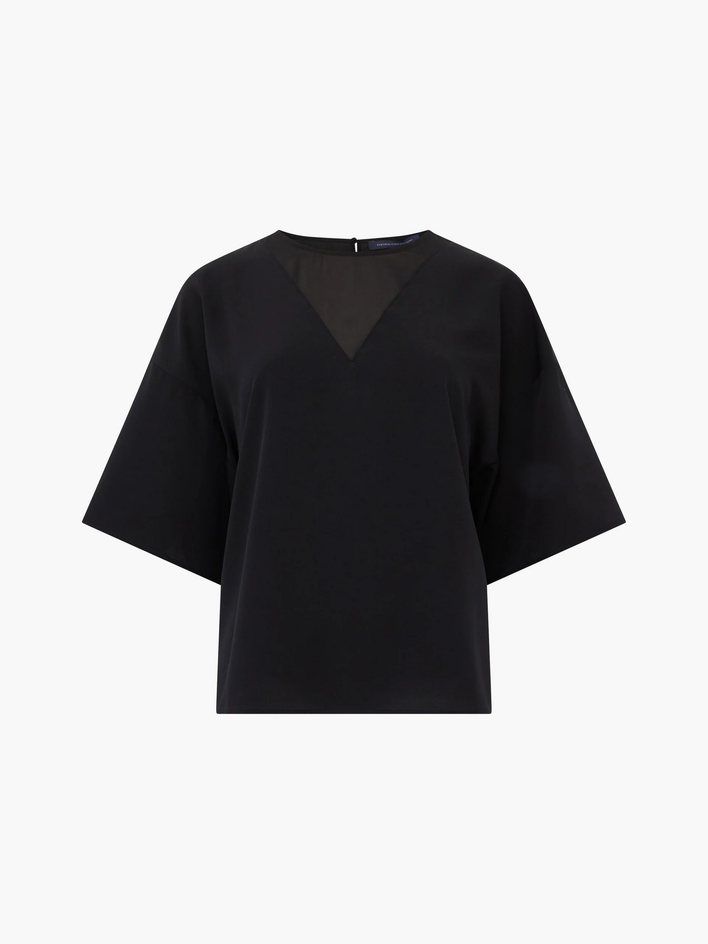 French Connection Capriana Crepe Top - Black