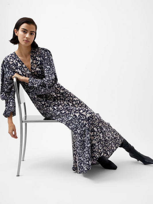 French Connection Jeannie Chiara Drape Midi Floral Dress